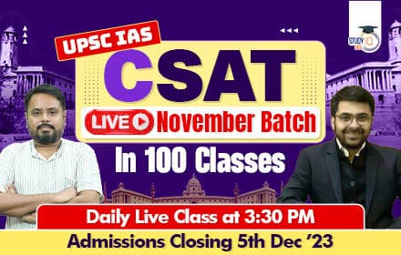 UPSC IAS CSAT in 100 Live Classes November Batch 2