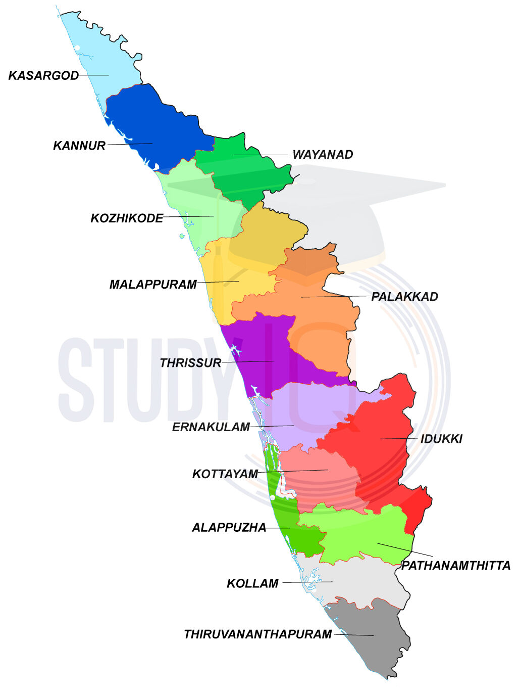 Political Map of Kerala
