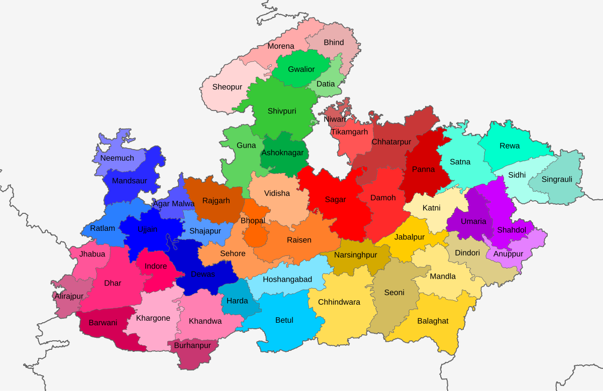 Districts of MP List, Name, Importance, and Madhya Pradesh Map_4.1