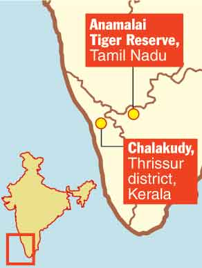 Anamalai Tiger Reserve (ATR) map