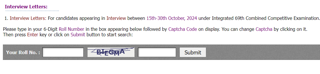 BPSC 69th CCE Interview Call Letter Released, Check Download Link_4.1