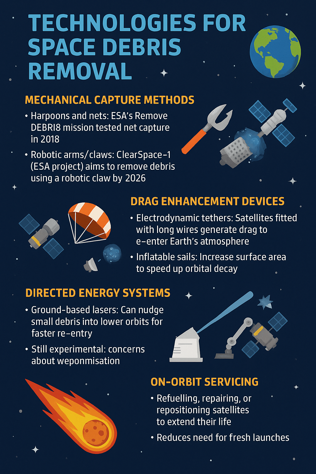 technologies for space debris removal