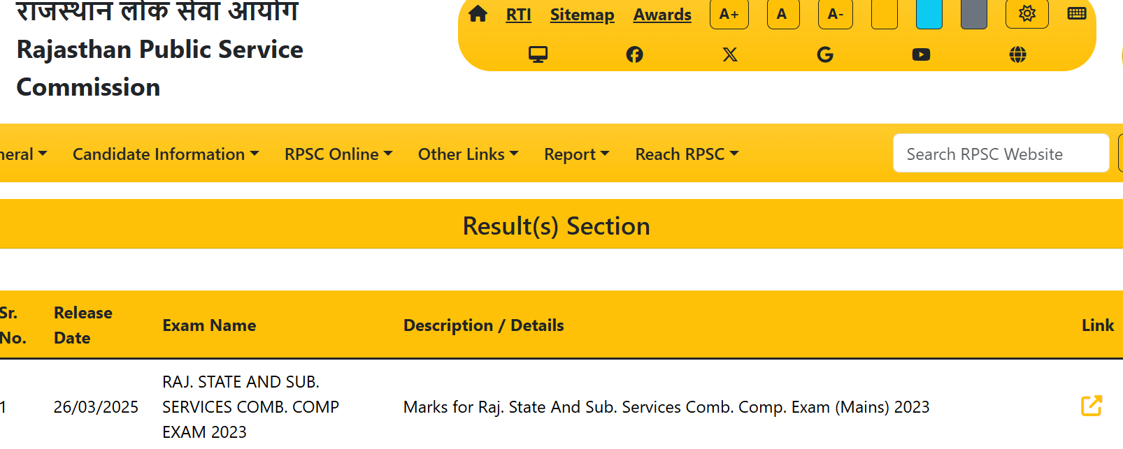 RPSC RAS Mains 2023 Marks