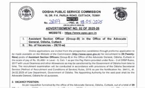 OPSC ASO Recruitment 2025