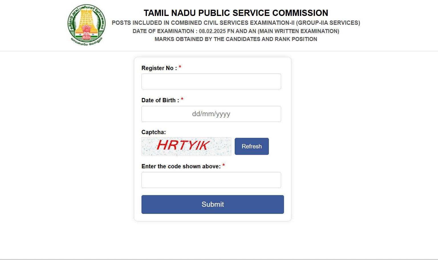 TNPSC Group 2 Result 2025