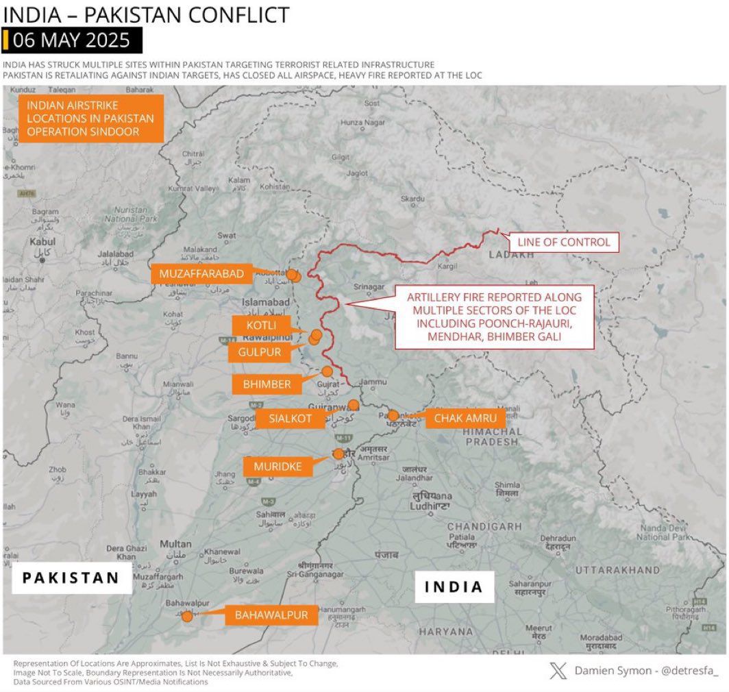9 sites of OPERATION SINDOOR