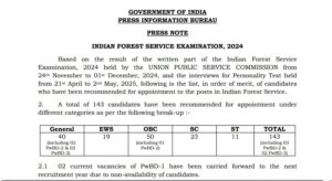 UPSC IFS Final Result 2025