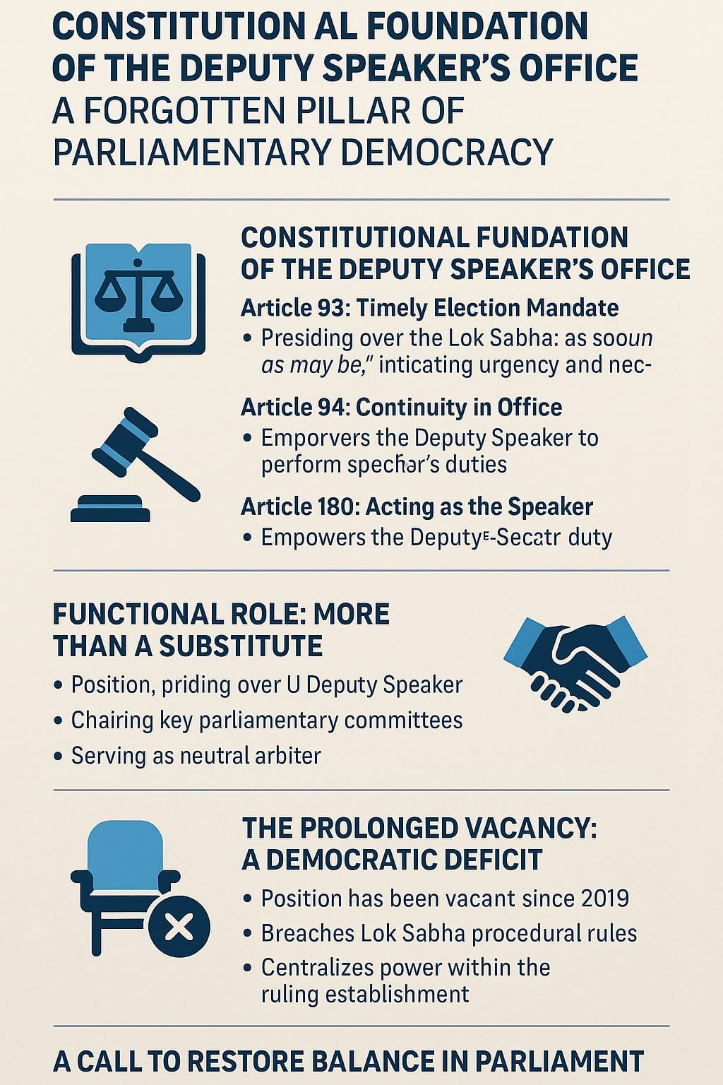 Importance of the Deputy Speaker in the Indian Constitution