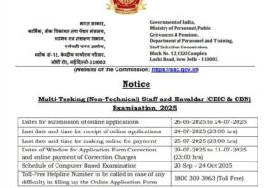 SSC MTS Notification 2025