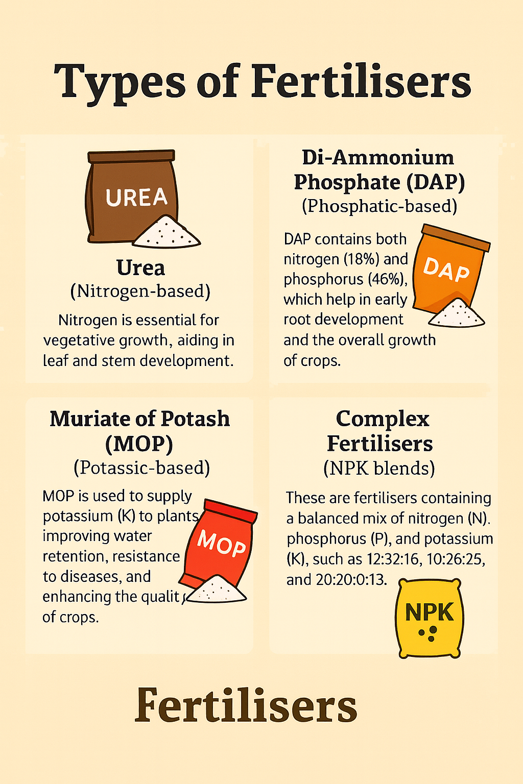 type of fertilisers