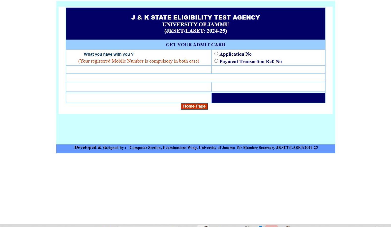 JKSET Admit Card 2025