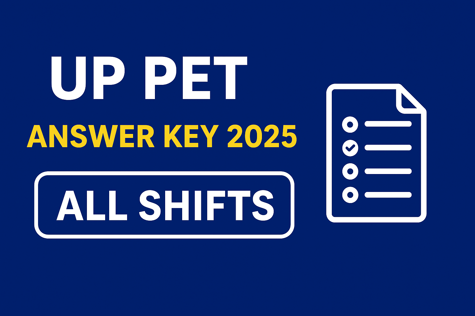 UPSSSC PET 2025 Answer Key