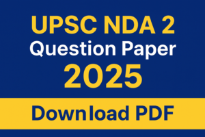 UPSC NDA 2 Question Paper 2025