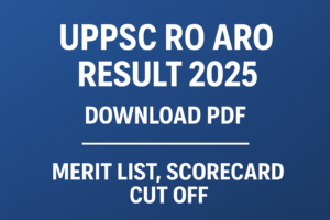 UPPSC RO ARO Result 2025