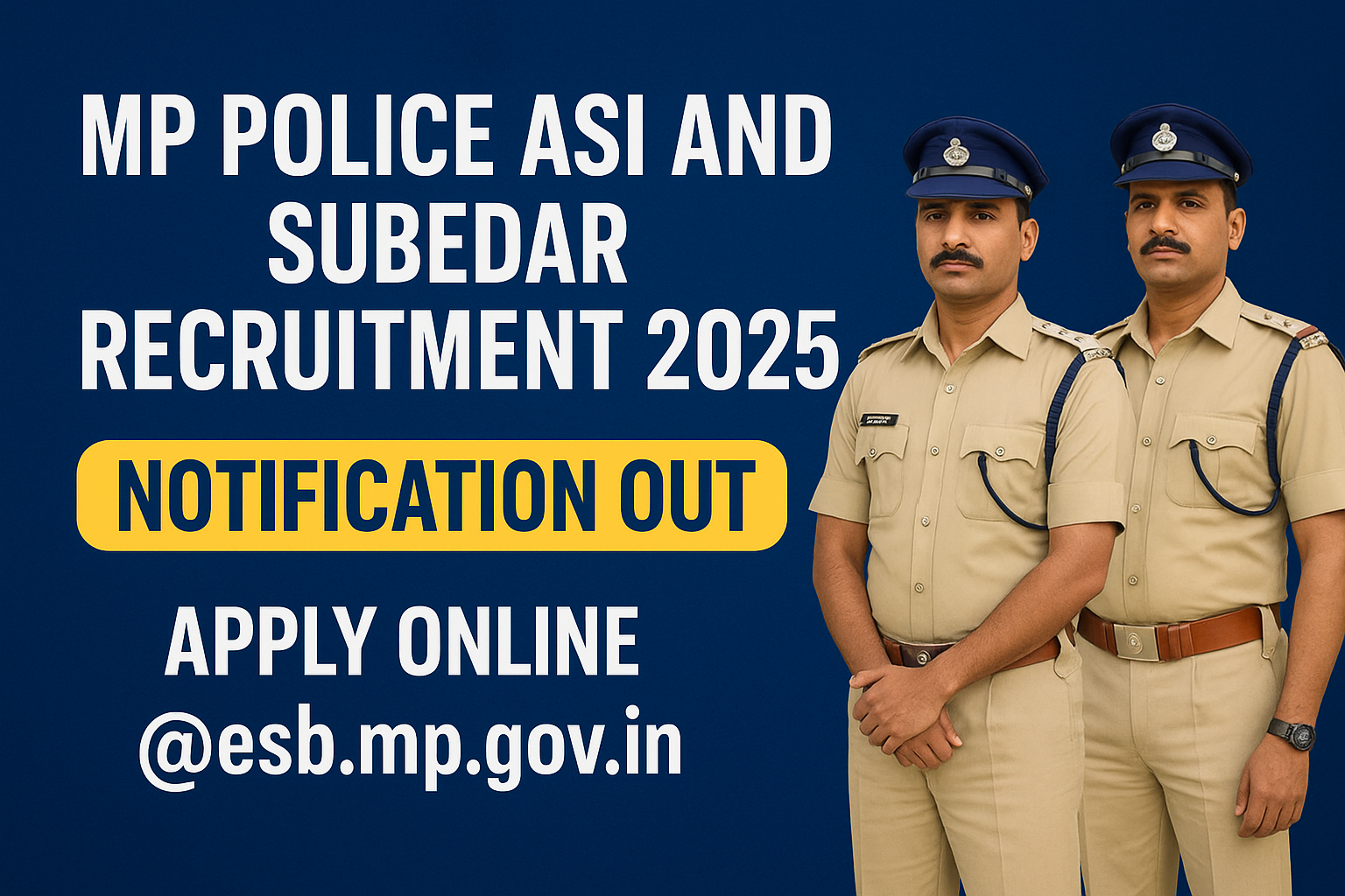 MP Police ASI and Subedar Recruitment 2025