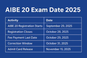 AIBE 20 Exam Date 2025