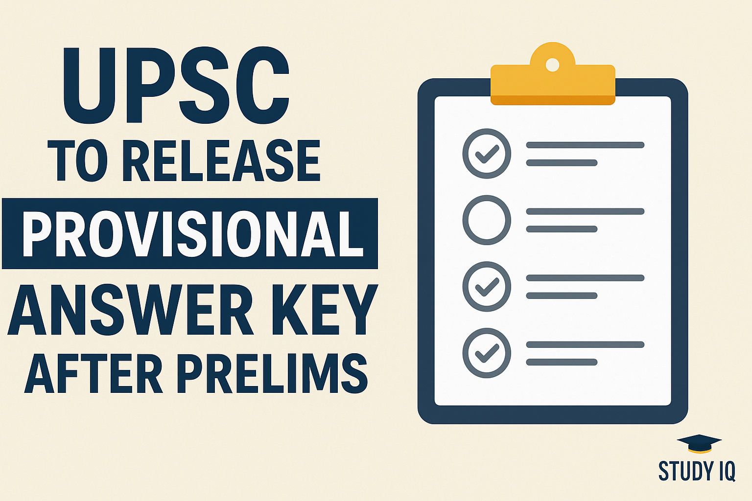 UPSC to Release Provisional Answer Key After Prelims