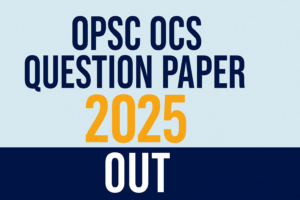 OPSC OCS Question Paper 2025