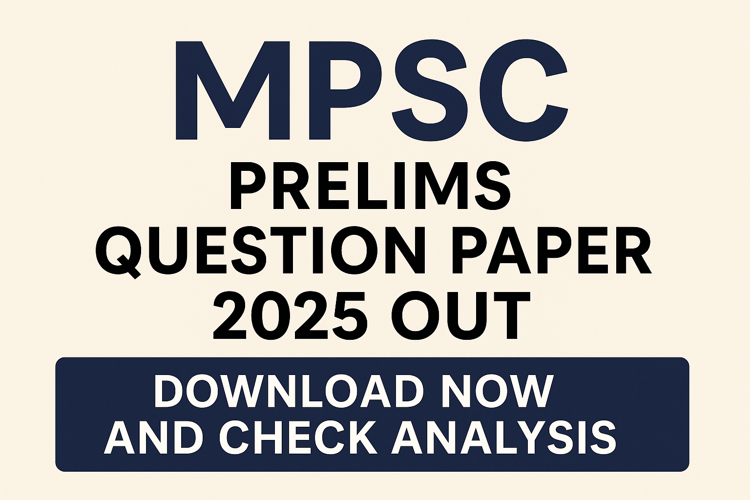 MPSC Prelims Question Paper 2025