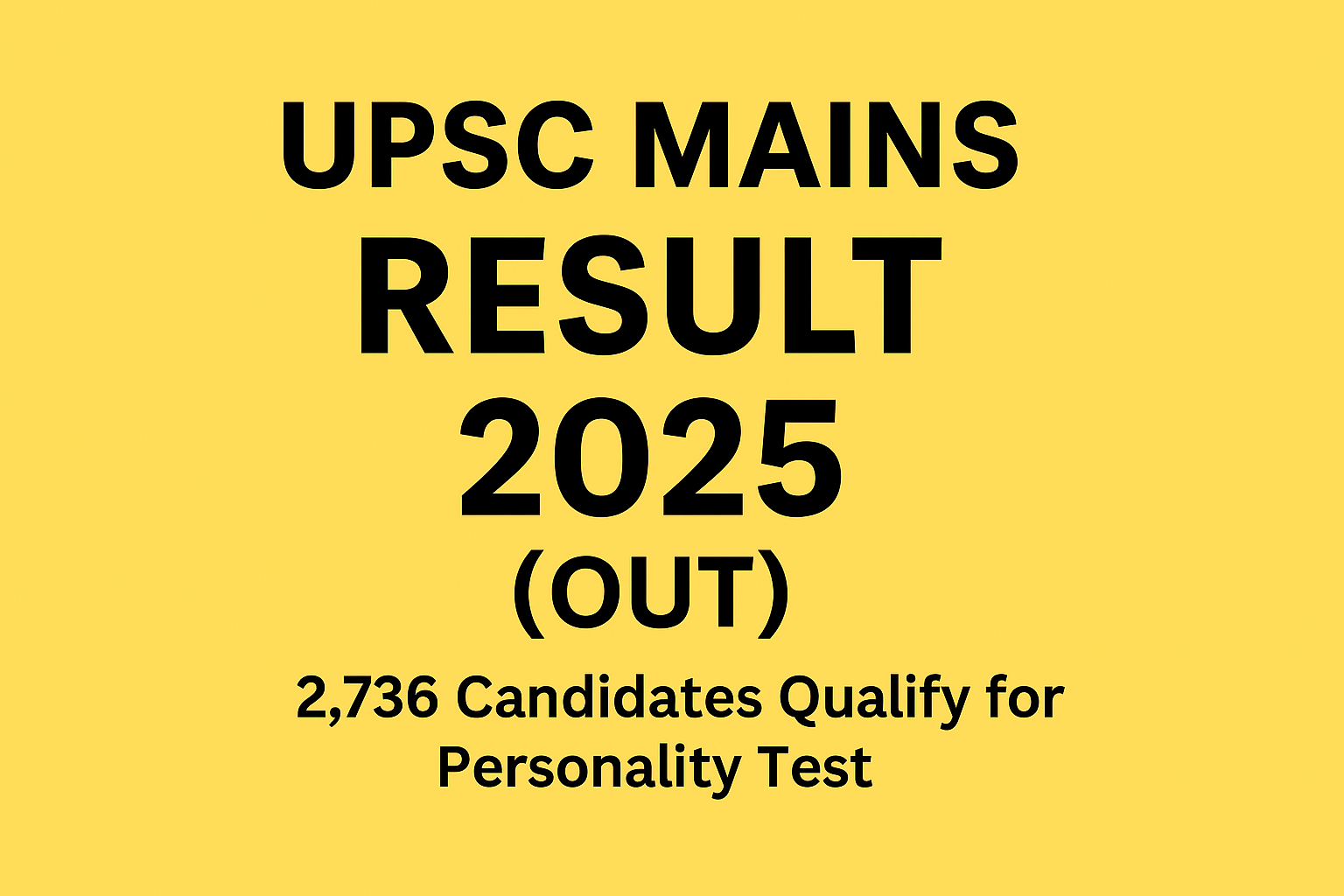 UPSC Mains Result 2025
