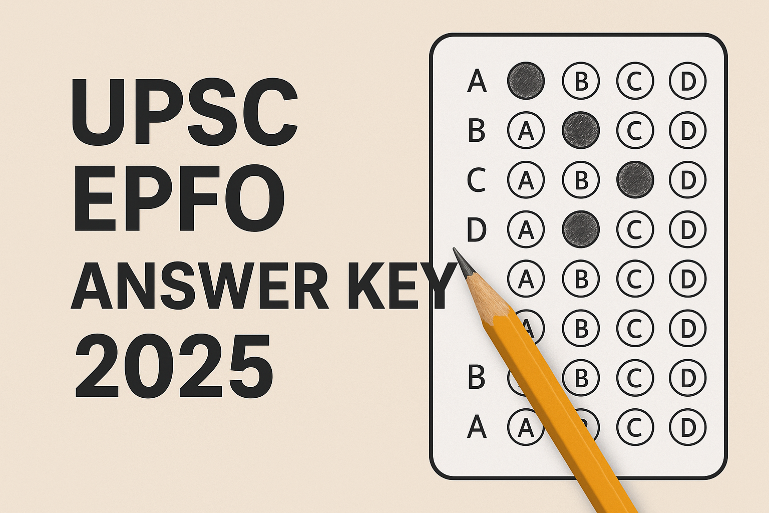 UPSC EPFO Answer Key 2025