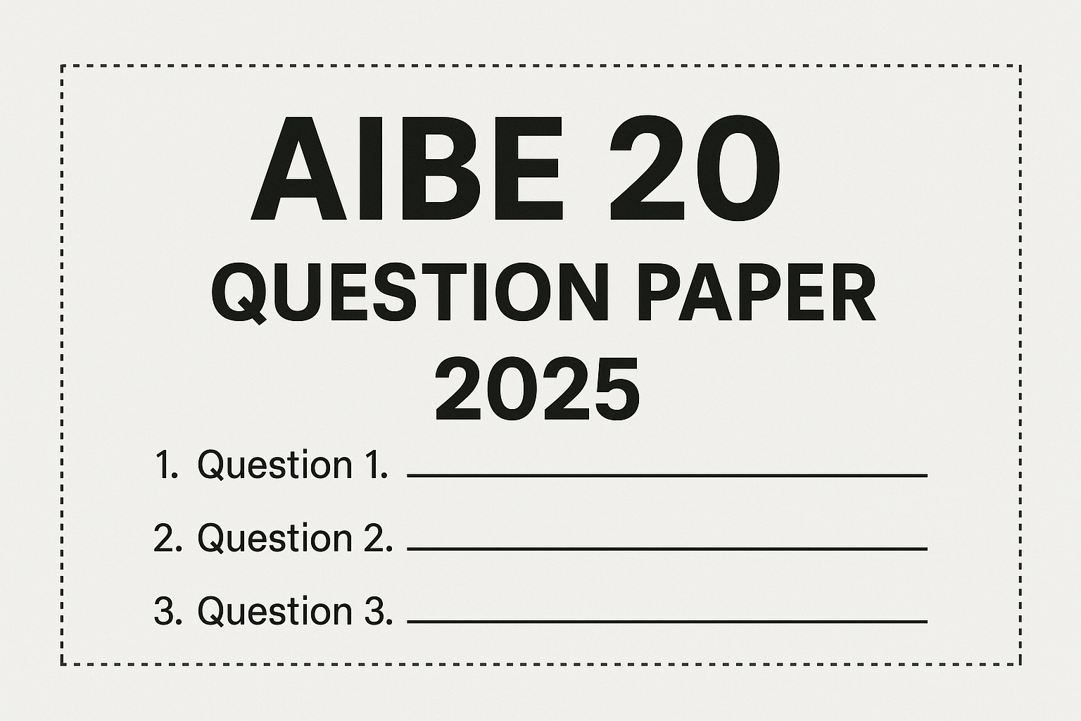 AIBE 20 Question Paper 2025