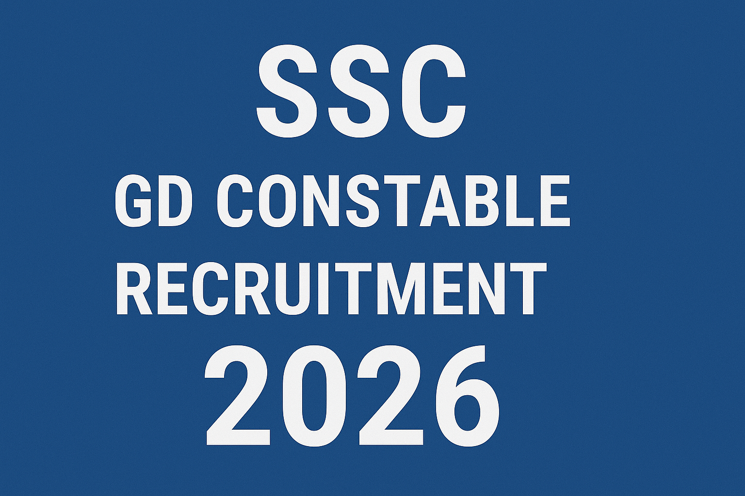 SSC GD Constable Recruitment 2026