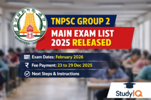 TNPSC Group 2 Main Exam List 2025