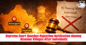 Supreme Court Quashes Rajasthan Notification Naming Revenue Villages After Individuals