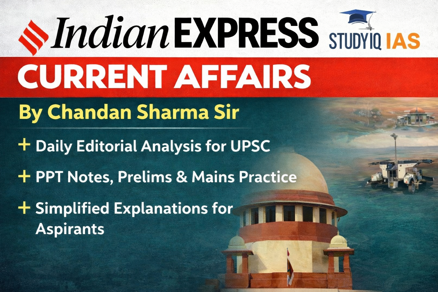 Indian Express Current Affairs by Chandan Sharma Sir