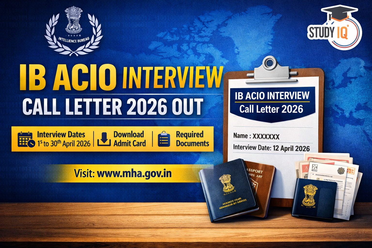 IB ACIO Interview Call Letter 2026