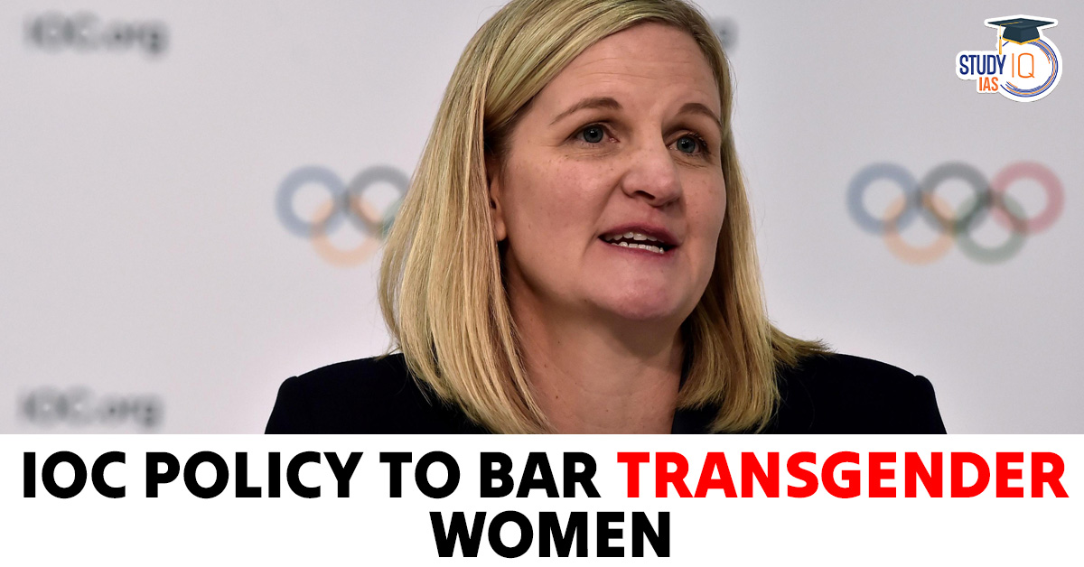 OLYMPIC POLICY TO BAR TRANSGENDER WOMEN