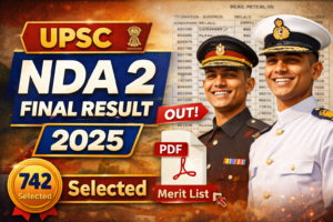 UPSC NDA 2 Final Result 2025