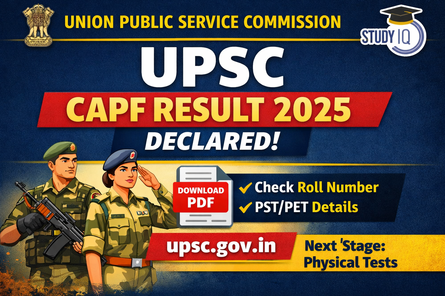 UPSC CAPF Result
