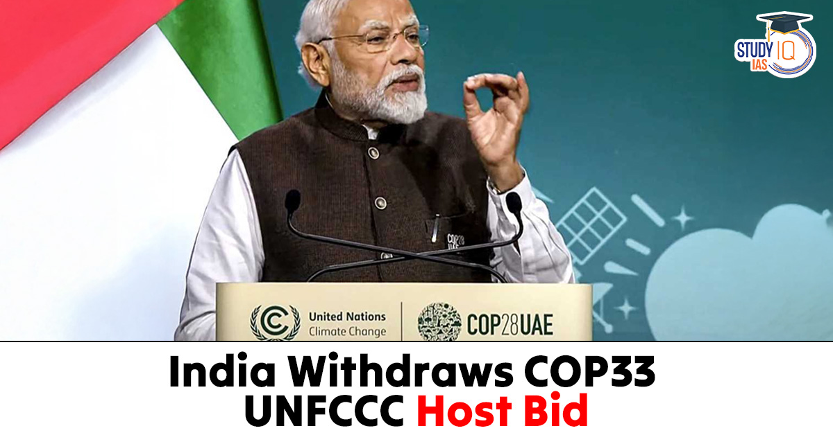 India Withdraws COP33 UNFCCC Host Bid