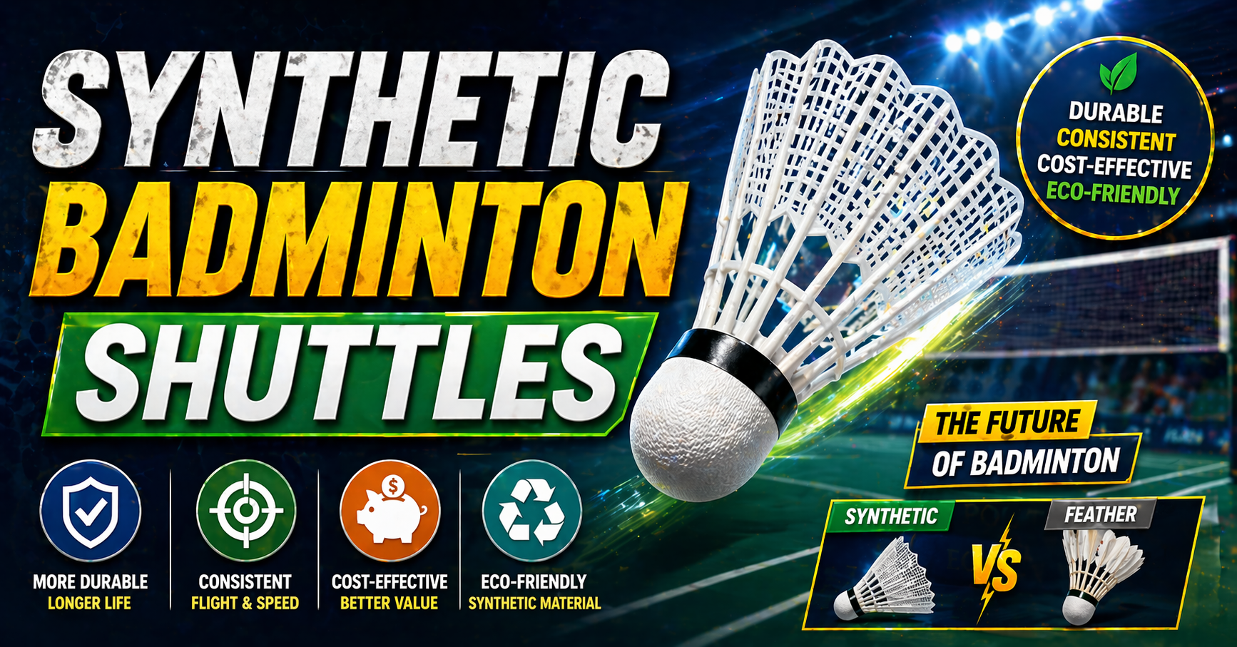 Synthetic Badminton Shuttles