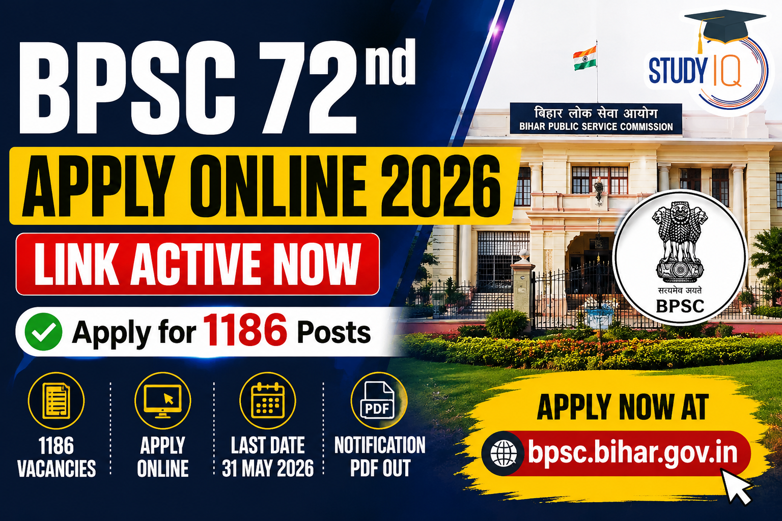 BPSC 72nd Apply Online 2026