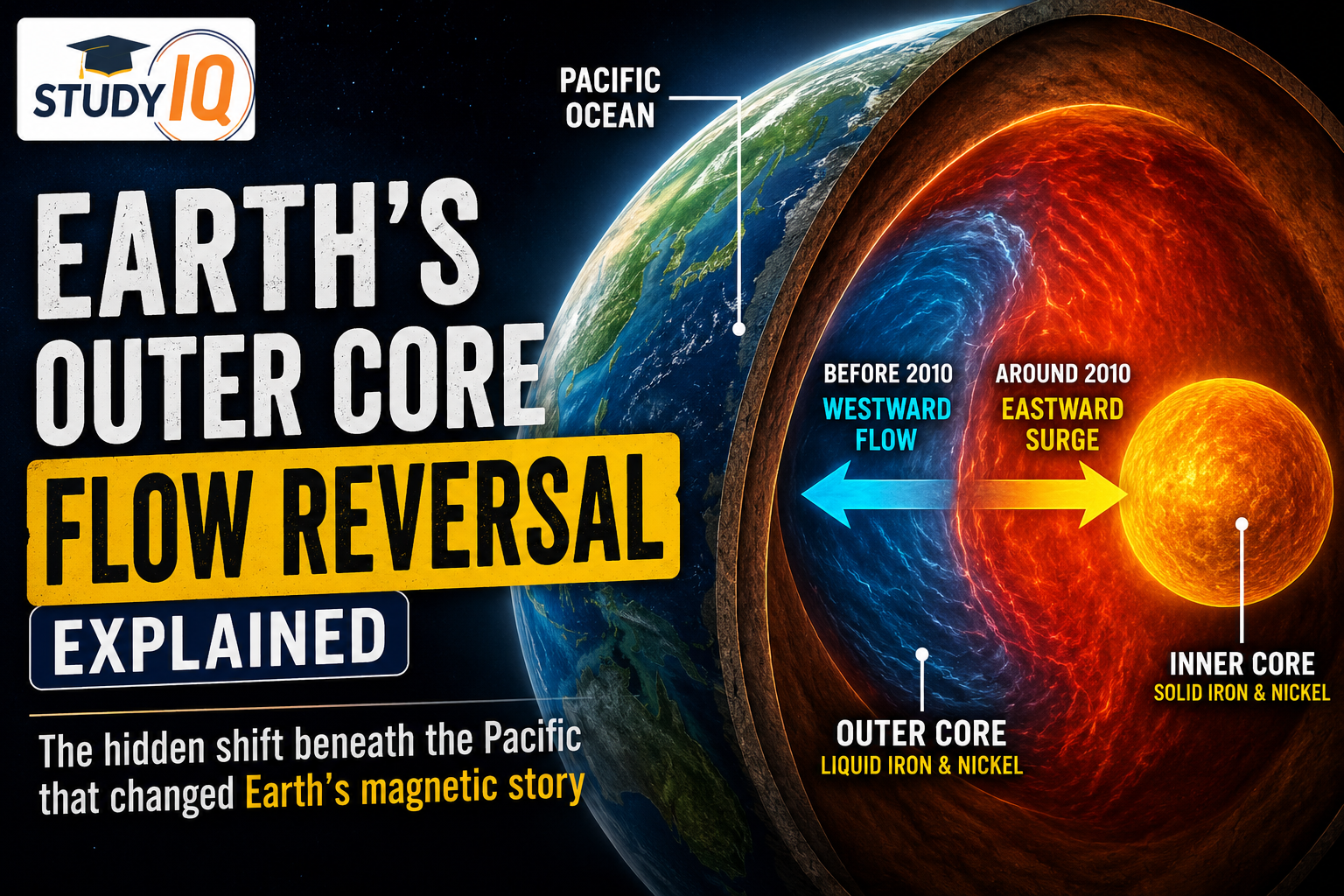 Earth’s Outer Core Flow Reversal