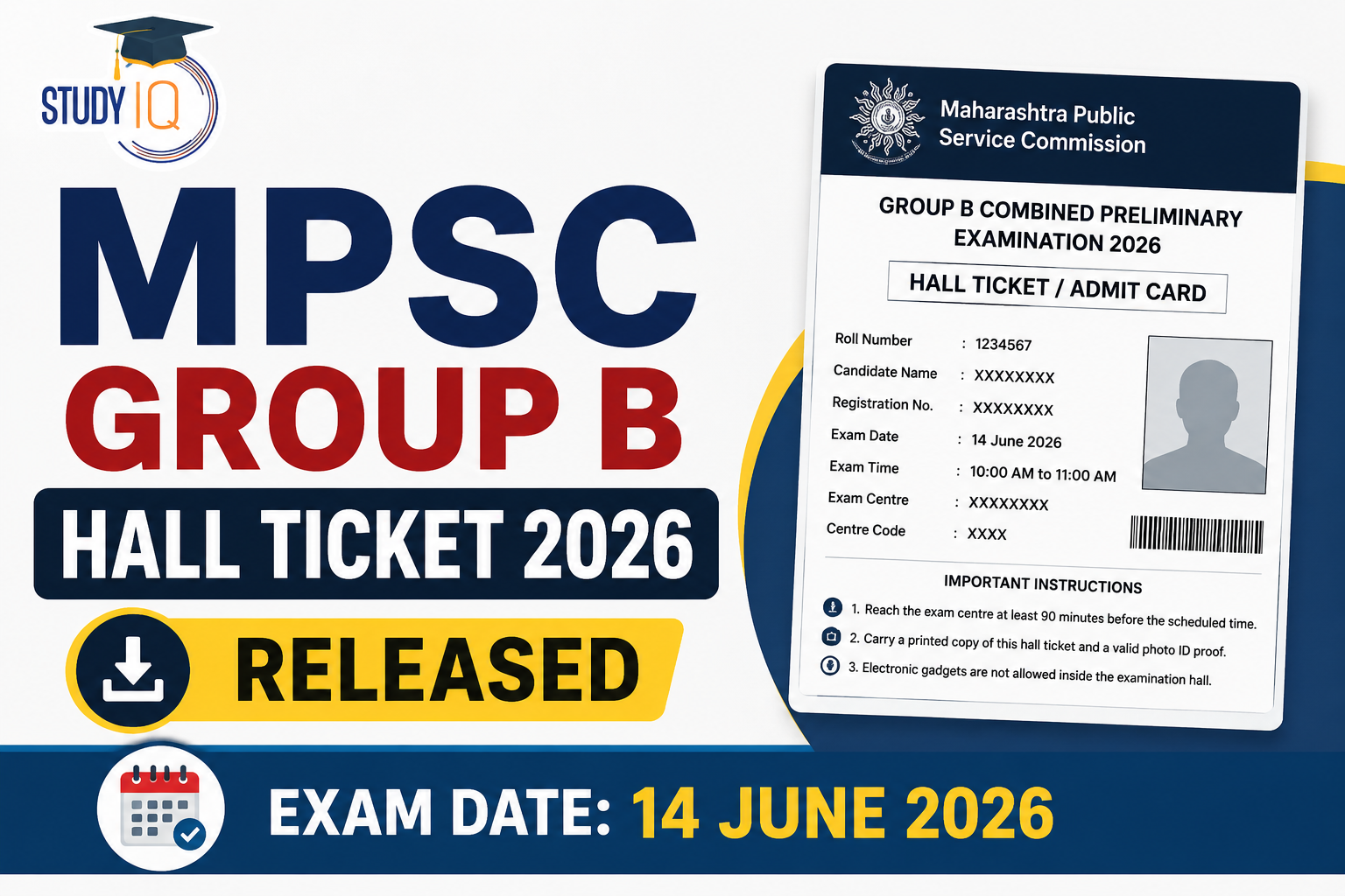MPSC Group B Hall Ticket 2026