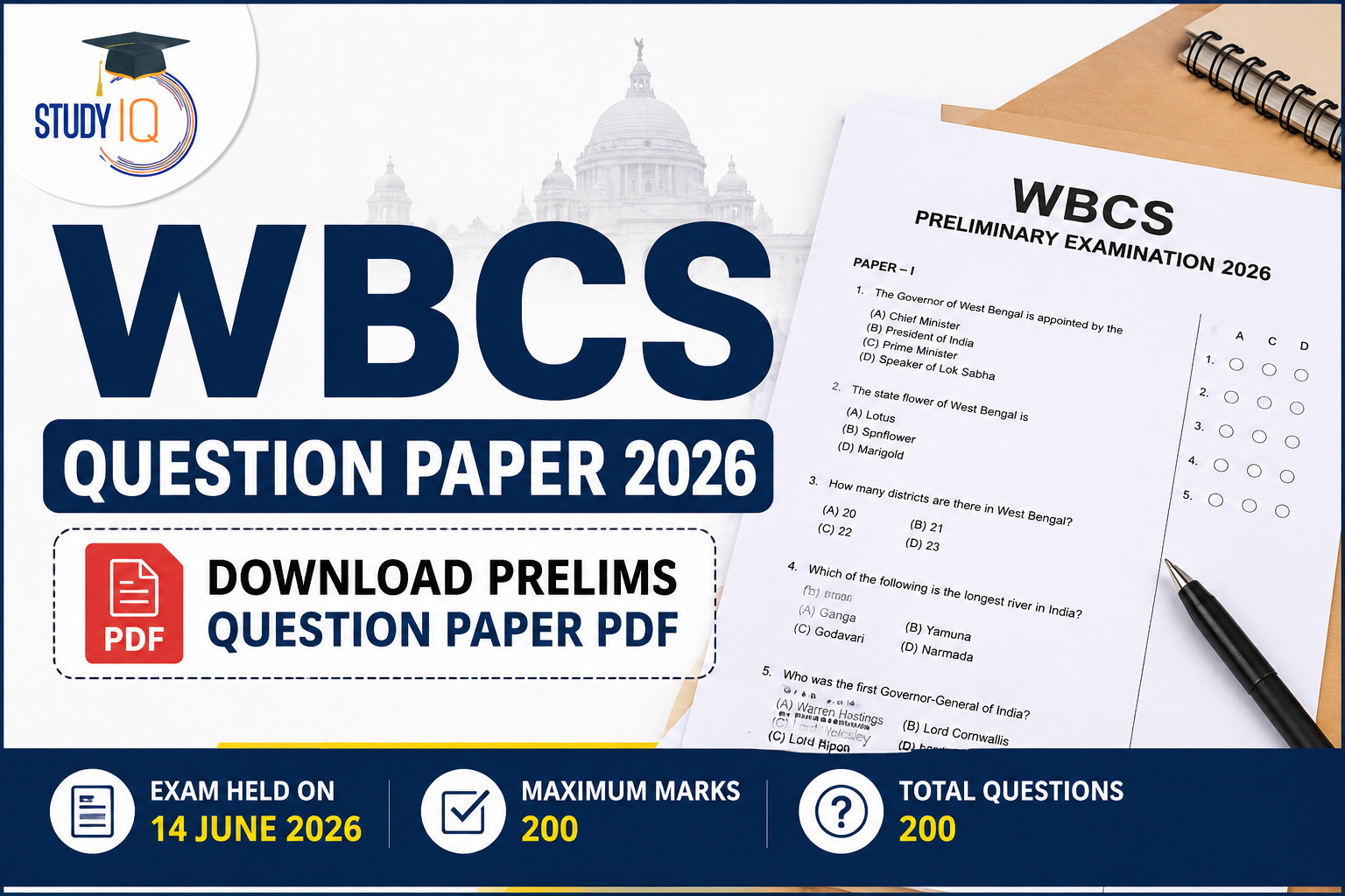 WBCS Question Paper 2026