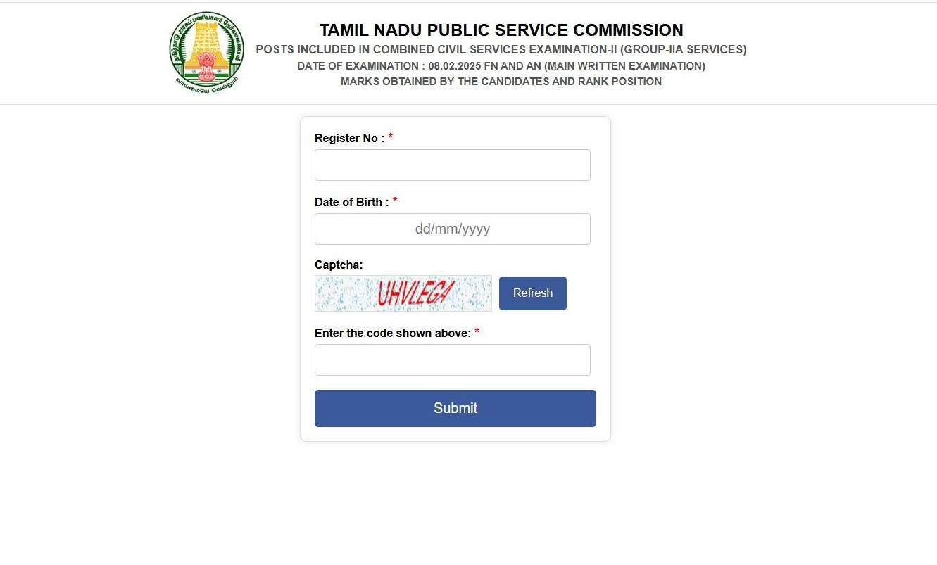 TNPSC Group 2 Mains Result 2026