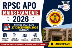RPSC APO Mains Exam Date 2026