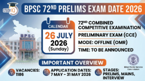 BPSC 72nd Prelims Exam Date 2026