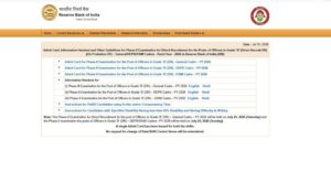 RBI Grade B Phase 2 Admit Card 2026