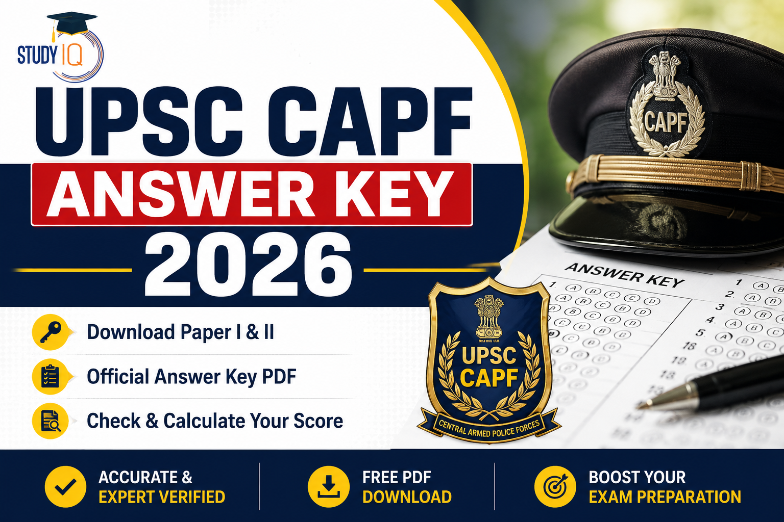 UPSC CAPF Answer Key 2026