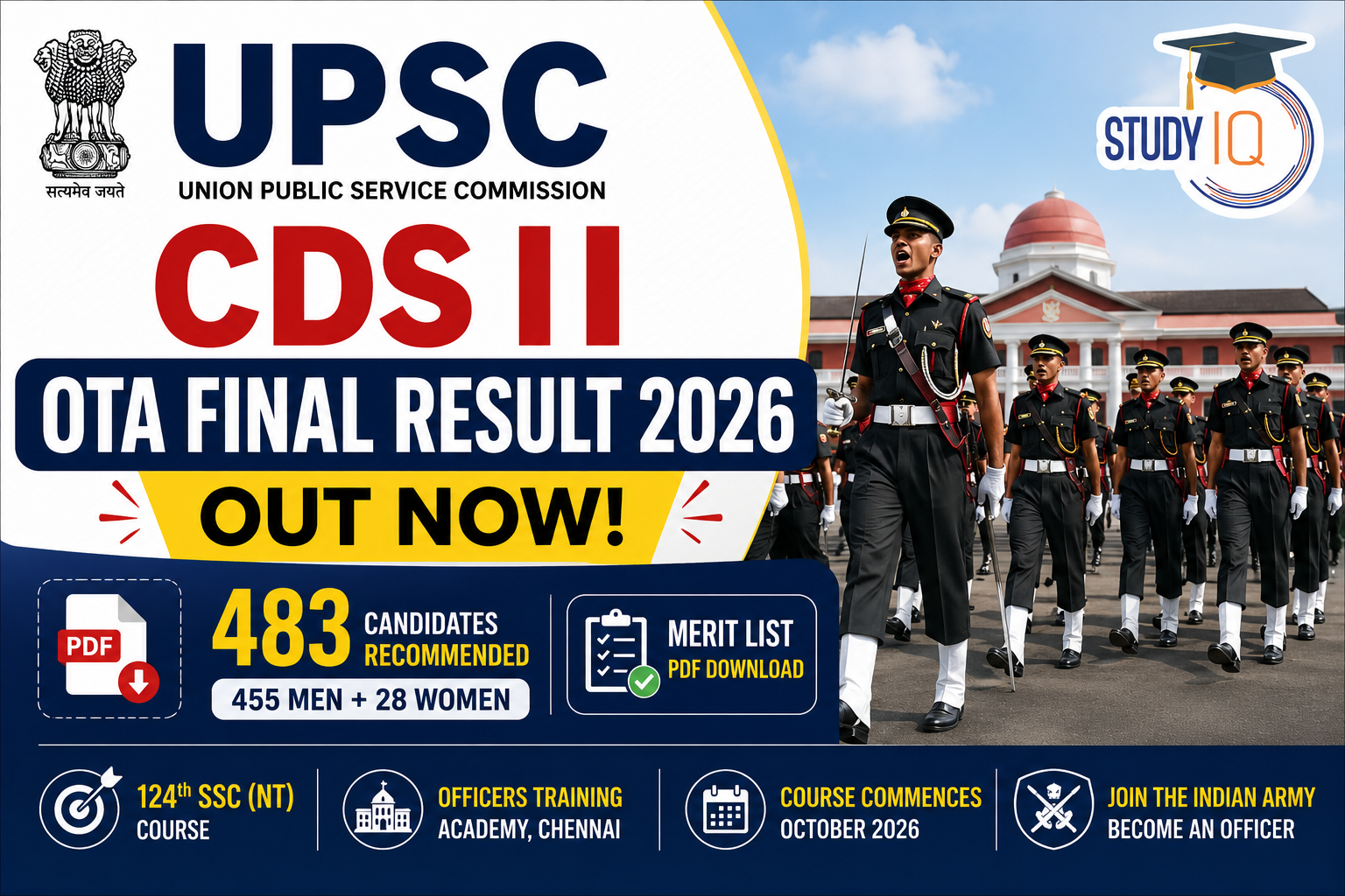 UPSC CDS II OTA Final Result 2026