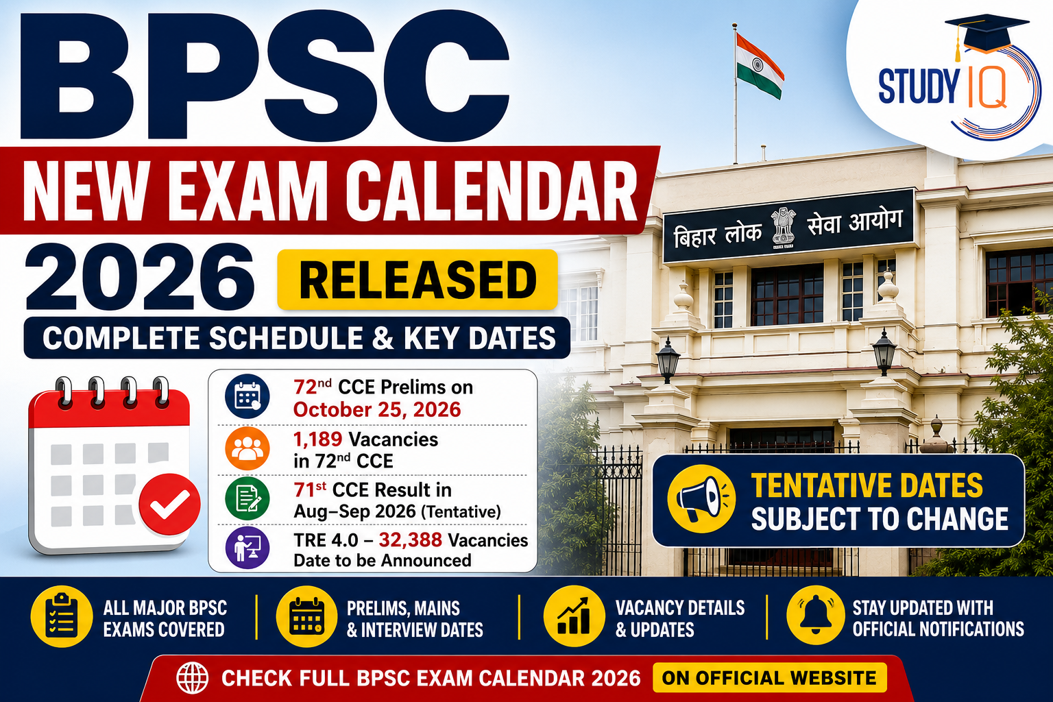New BPSC Exam Calendar 2026