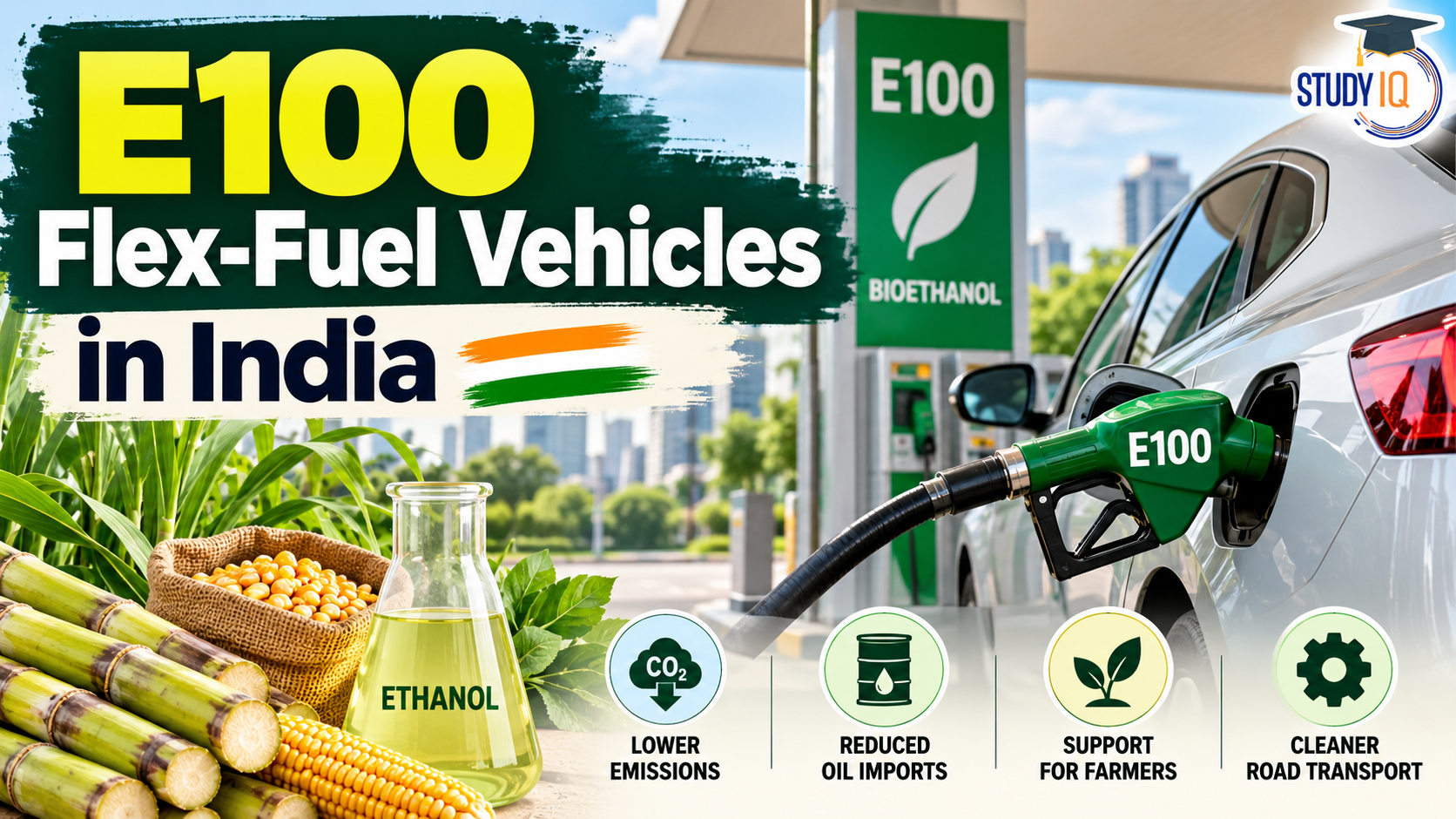 E100 Flex-Fuel Vehicles in India