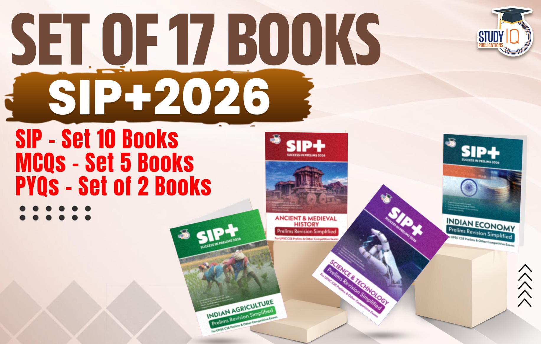 Complete UPSC Preparation Combo - SIP+ 2026 & 1000+ MCQs (Set of 5) and PYQs (27 Years & 14 Years)