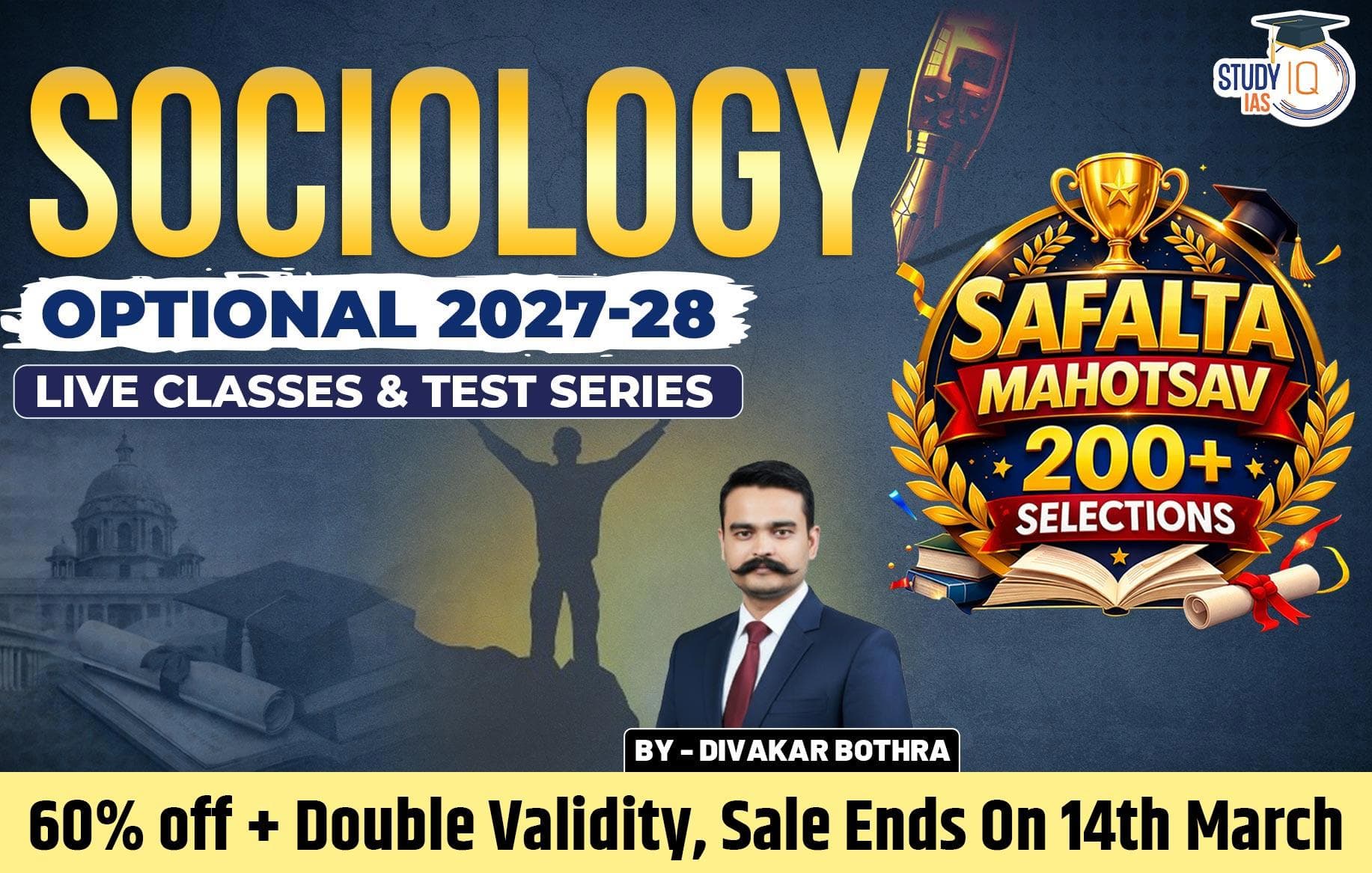 UPSC IAS (Mains) Sociology Optional Live 2027-28 (Comprehensive) March Batch By Divakar Bothra